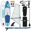 vidaXL Napihljivi SUP deska z jadrom HYDROS 330 x 76 x 15 cm Turkizna