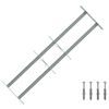 vidaXL Varnostna re&scaron;etka za okna z 2 prečkami 3 pcs 630-1140 mm