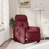 vidaXL Električni masažni naslanjač vinsko rdeče blago