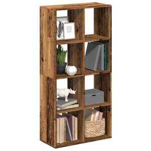 vidaXL Pregrada s knjižno omaro starinski les 69,5x29x137,5cm inž. les