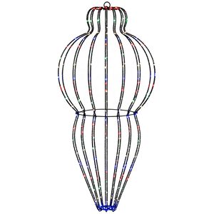 vidaXL Koničasta božična luč 320 LED Večbarvno Premer 40 x 75 cm