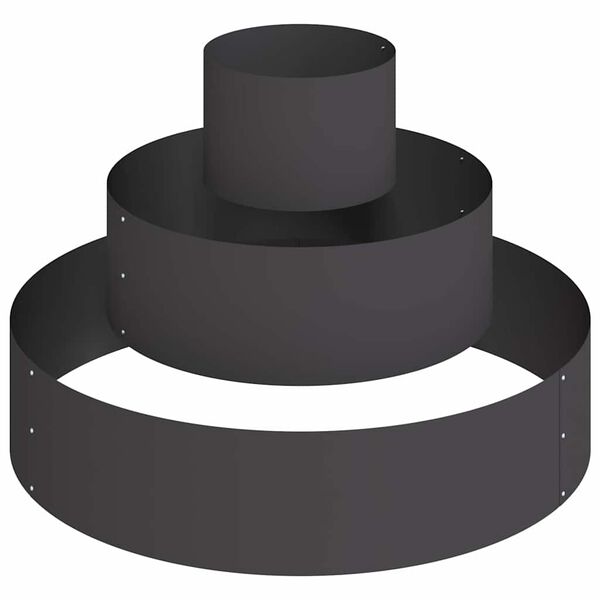 vidaXL Vrtni lonček Črna 90 x 90 x 20 cm Mlinjeni jeklo