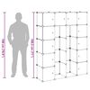 vidaXL Modularna omara s 14 predelki bela 37x146x180,5 cm