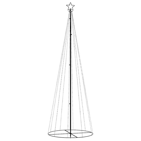 vidaXL Novoletna jelka stožec 310 modrih LED lučk 100x300 cm