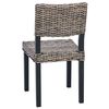 vidaXL Jedilni stol 2 pcs Črna pranja 46 x 55 x 84 cm Kubu rattan