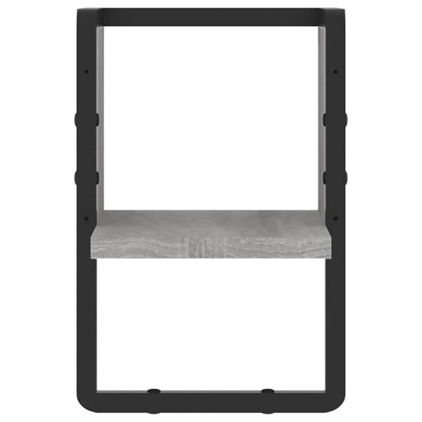 vidaXL Stenska polica s prečko siva sonoma 20x25x30 cm