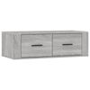 vidaXL Viseča TV omarica siva sonoma 80x36x25 cm inženirski les