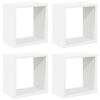 vidaXL Stenske police kockaste 4 kosi bele 26x15x26 cm