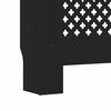 vidaXL Pokrov za radiator črn MDF 205 cm