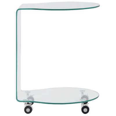 vidaXL Klubska mizica 45x40x58 cm kaljeno steklo