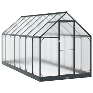 vidaXL Rastlinjak v vrtu z vrati Antracit 183,5 x 423,5 x 207 cm