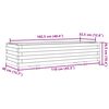 vidaXL Vrtno cvetlično korito belo 110x40x26,5 cm trdna borovina