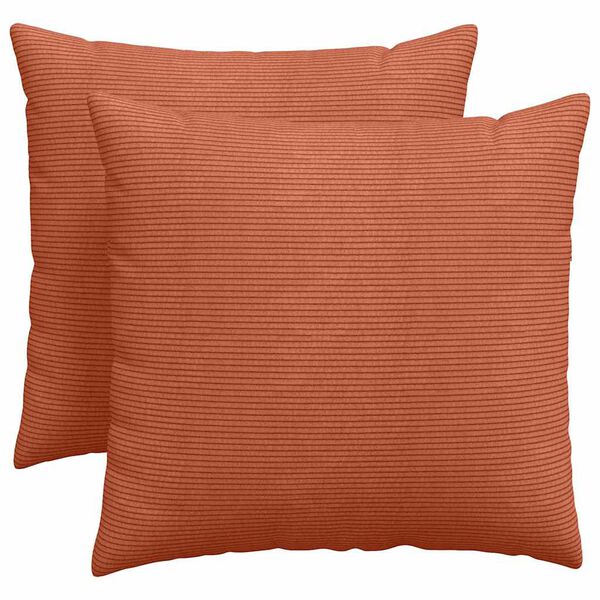 vidaXL Blazine za kavč 2 pcs Rdeče oranžna 50 x 50 cm Žametna tkanina