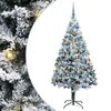 vidaXL Umestno božično drevo Bela 180 cm PVC, jeklo in plastika