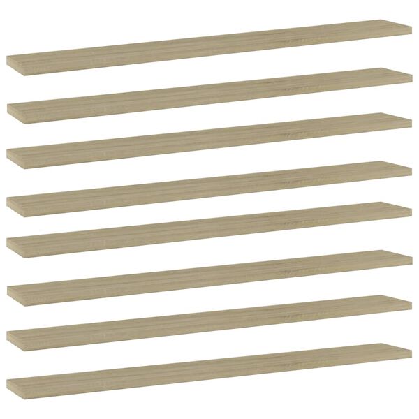 vidaXL Dodatne police za omaro 8 kosov sonoma hrast 80x10x1,5 cm