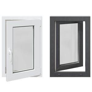 vidaXL Notranja barva okna za klet bela RISOR 50 x 75 cm