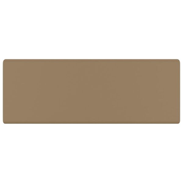 vidaXL Razkošen umivalnik kvadraten mat krem 41x41 cm keramika