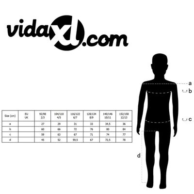 vidaXL Otroška svečana obleka 3-delna velikost 116/122 črna