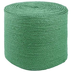 vidaXL Vrv iz jute 8 mm Zelena 100% Tossa jute