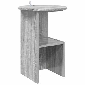 vidaXL Stranska miza Siva Sonoma &Oslash; 39,5 x 55 cm Inženirski les