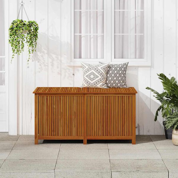 vidaXL Vrtna škatla za shranjevanje 150x80x75 cm trden akacijev les