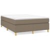 vidaXL Posteljni okvir z vzmetmi taupe 140x200 cm blago