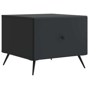 vidaXL Klubska miza s predalom Črna 49 x 50 x 40 cm Inženirski les