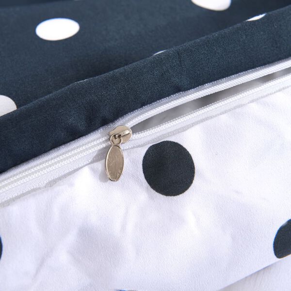 vidaXL Posteljnina pikčast vzorec 240x220/80x80 cm