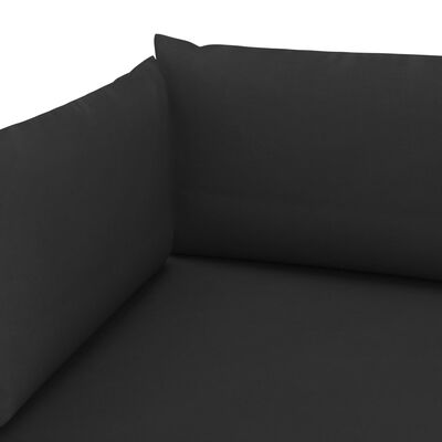 vidaXL Blazine za kavč iz palet 3 kosi črno blago