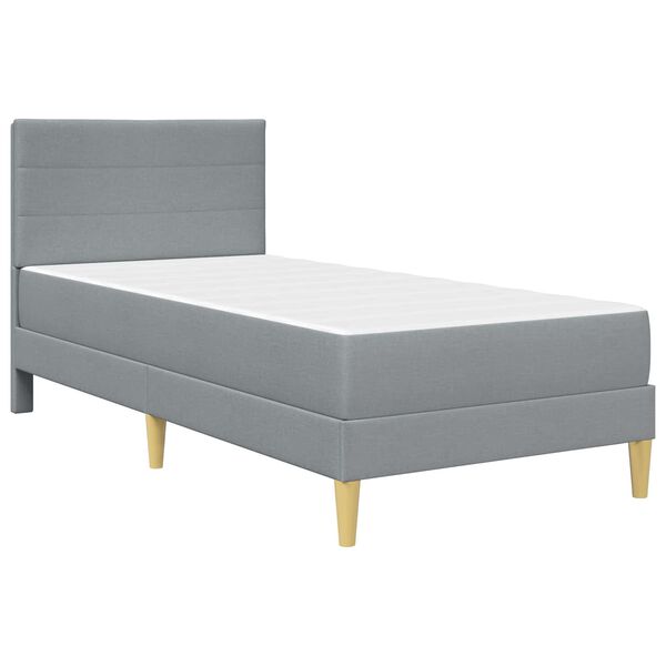 vidaXL Konstrukcija postelje Svetlo siva 80 x 200 cm Poliester