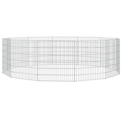 vidaXL 12-delna ograda za zajce 54x60 cm pocinkano železo
