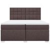 vidaXL Box spring postelja z vzmetnico temno rjav 200x200 cm blago