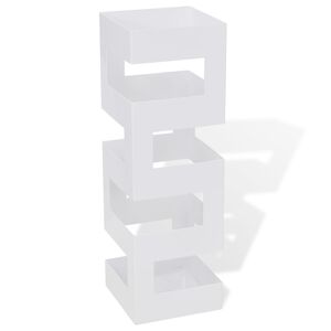 Stojalo za Dežnike in Sprehajalne Palice Bele Barve Jeklo 48,5 cm