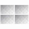 vidaXL Stopnice 4 kos 30 x 20 cm srebrna Aluminij Pravokotna