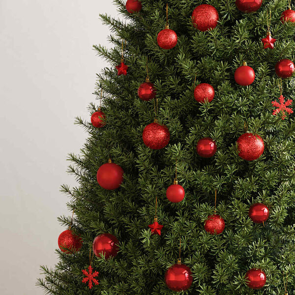 vidaXL Komplet novoletnih bučk 111 kosov rdeče polistiren