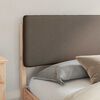 vidaXL Posteljni okvir z oblazinjenim vzglavjem Taupe 180 x 200 cm