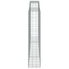 vidaXL Obokane gabion ko&scaron;are 15 kos 400x50x220/240 cm pocinkano železo