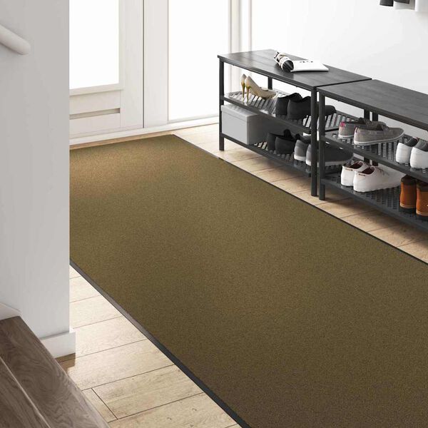 vidaXL Doormat Drugo Rjava in črna 120 x 350 cm Poliamid in PVC