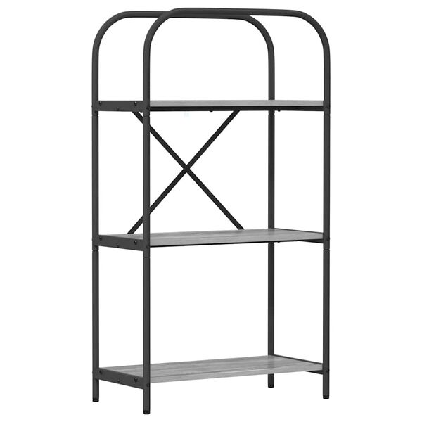 vidaXL Knjižna polica Siva Sonoma 60 x 30 x 109 cm Konstruiran les