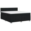 vidaXL Postelja boxspring z vzmetnico Črna 140 x 190 cm Blago