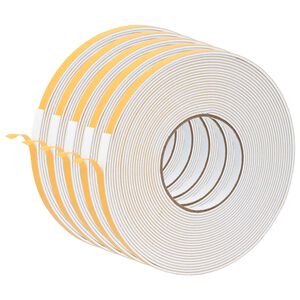 vidaXL Samolepilni pena trak 5 kos Bela 10mm x 10m CR pena