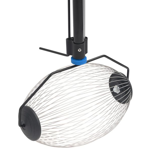 vidaXL Pobiralec ore&scaron;čkov moder 127 cm jeklo