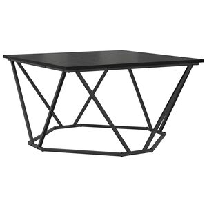 vidaXL Klubska miza Črna Orehovina 80 x 80 x 45 cm