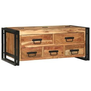 vidaXL Klubska miza Rjava 90 x 50 x 38 cm Masiven les akacije