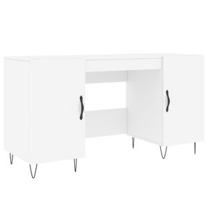 vidaXL Pisalna miza bela 140x50x75 cm inženirski les