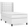 vidaXL Box spring postelja z vzmetnico bel 90x190 cm umetno usnje