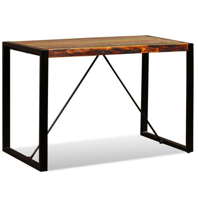 vidaXL Jedilna miza iz trdnega predelanega lesa 120 cm