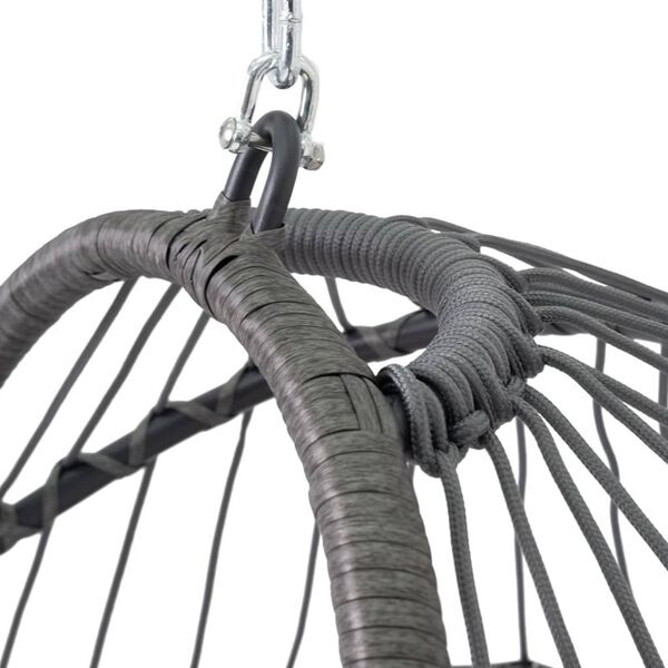 ProGarden Viseč stol s podstavkom temno siv