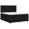 vidaXL Postelja boxspring z vzmetnico Črna 180 x 200 cm Blago