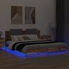 vidaXL Okvir postelje z naslonjalom z LED lučmi Star les 180 x 200 cm